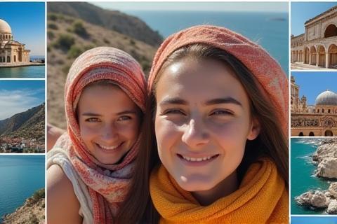 Türkiye seyahat eden gezginlerin topluluk fotoğrafı
